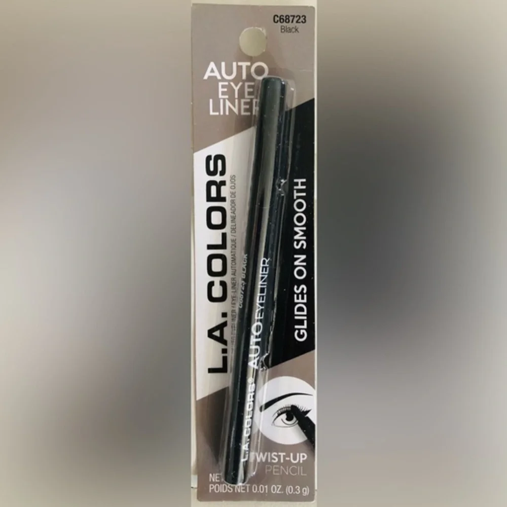 2pack smooth Twist up pencil Auto eyeliners in black, white, teal, purple & blue